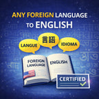 Any Foreign Language to English Certified Translation