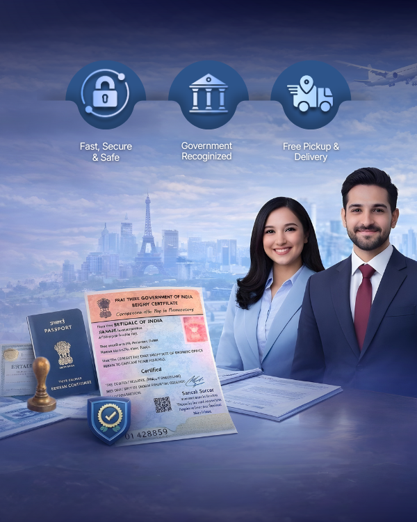 MEA Apostille (Legalisation) on Birth Certificate, Marriage Certificate, Degrees, PCC and other Documents