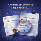 Chamber of Commerce + MEA Apostille on Power of Attorney, Business and Commercial Documents